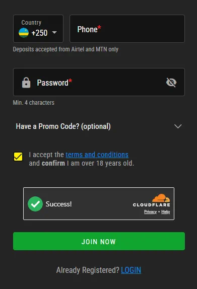 Winner Bet Registration